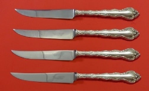 Feliciana by Wallace Sterling Silver 4-Pc Steak Knife Set Custom Made (1 of 1)