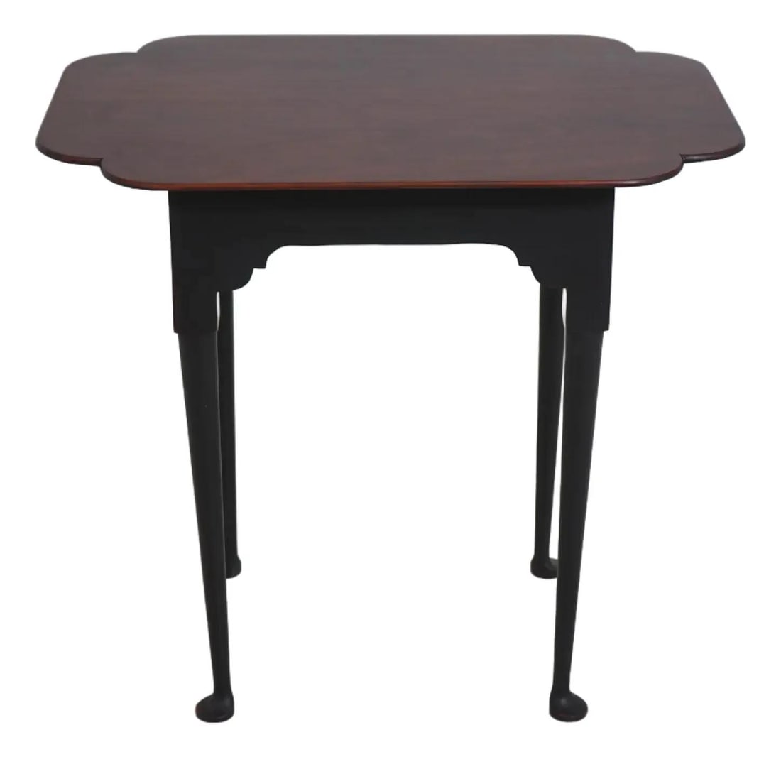 Eldred Wheeler country side table with cherry top black painted base (1 of 10)