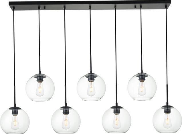 Elegant Lighting Baxter 7-Light Pendant Fixture Clear Finish (1 of 1)