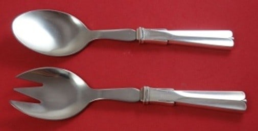 Hans Hansen Arvesolv 7 Sterling Salad Servers 7 3/4 (1 of 1)