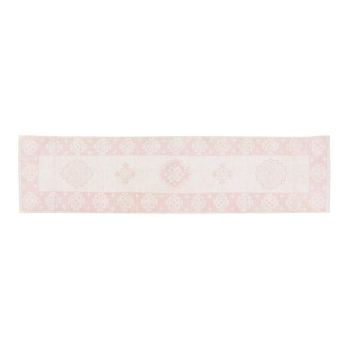 2'6 x 10'5 Hand Knotted Wool Anatolian Turkish Vintage Runner Rug: 2'6 x 10'5 Hand Knotted Wool Anatolian Turkish Vintage Runner Rug This vintage Turkish Anatolian rug is hand-knotted from wool and features natural colors. The rug is pre-owned and showcases a white c