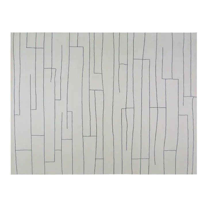 Abstract Wool Area Rug Azilal Moroccan Hand Knotted 8'X10': Abstract Wool Area Rug Azilal Moroccan Hand Knotted 8'X10' This Moroccan Azilal rug features a hand-knotted wool construction with an abstract design. The rug showcases a white color palette and is cr