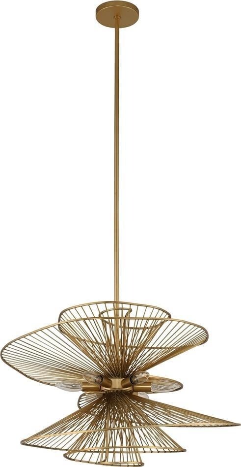 Aurora 26 Inch Brass Pendant Light by Kalco Modern Design: Aurora 26 Inch Brass Pendant Light by Kalco Modern Design The Aurora 26" Brass Pendant exemplifies modern elegance with its stunning design and high-quality materials. This striking pendant light feat