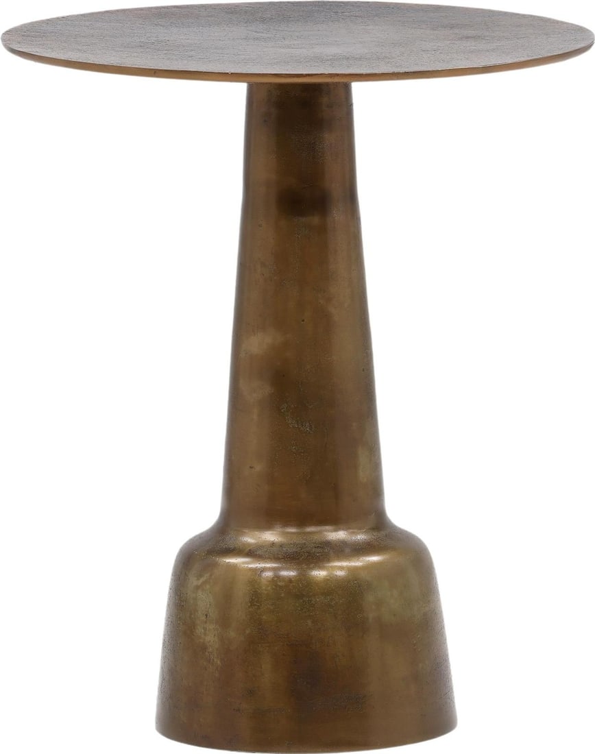 Golbez Brass Round Pedestal Side Table Victorian Style (1 of 6)