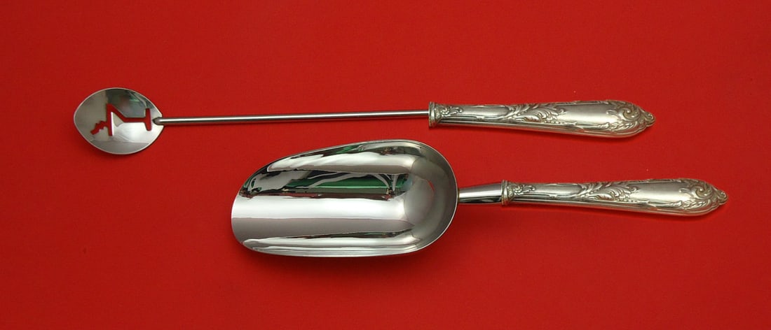 Reed & Barton Romaine Sterling Silver Bar Set 2pc Custom Made: Reed & Barton Romaine Sterling Silver Bar Set 2pc Custom Made This exquisite Romaine bar set by Reed & Barton is crafted from high-quality sterling silver and features a custom-made hollow handle desi