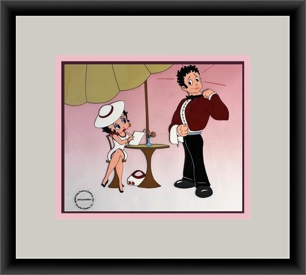 Betty Boop Original Hand Painted Limited Edition Framed Animation Cel: Betty Boop Original Hand Painted Limited Edition Framed Animation Cel This exquisite limited edition hand-painted animation cel features the iconic character Betty Boop, produced by King Features in 1