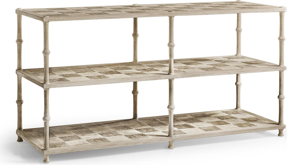 William Yeoward 3-Tier Console Table in Acacia Country Farmhouse Style (1 of 7)