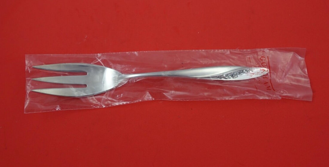 Gorham Blithe Spirit Sterling Silver 2-Tine Cold Meat Fork 8 3/4": Gorham Blithe Spirit Sterling Silver 2-Tine Cold Meat Fork 8 3/4" Enhance your dining experience with this exquisite Blithe Spirit serving fork by Gorham. Crafted from high-quality sterling silver, th