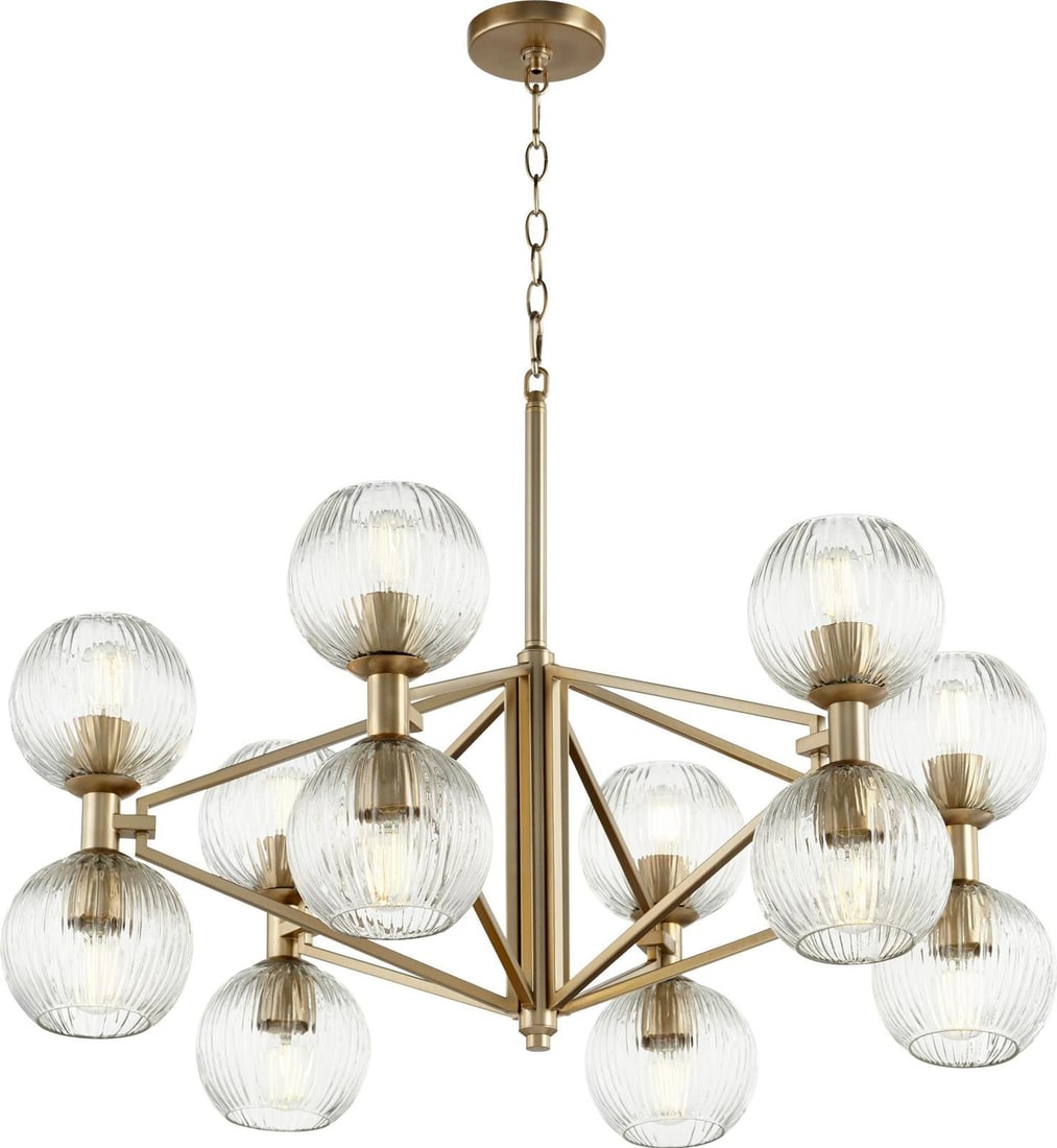 Cyan Helios Aged Brass Chandelier 12 Lights Vintage Style: Cyan Helios Aged Brass Chandelier 12 Lights Vintage Style Illuminate your space with the Luxurious Brass Helios Chandelier, a stunning piece designed in an antique or vintage style. This chandelier fe