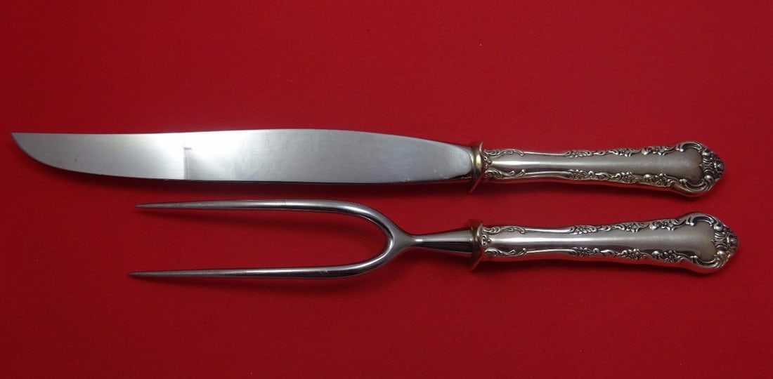 Towle Peachtree Manor Sterling Silver Roast Carving Set 13": Towle Peachtree Manor Sterling Silver Roast Carving Set 13" This exquisite two-piece roast carving set from the Peachtree Manor collection by Towle is crafted from high-quality sterling silver with ho