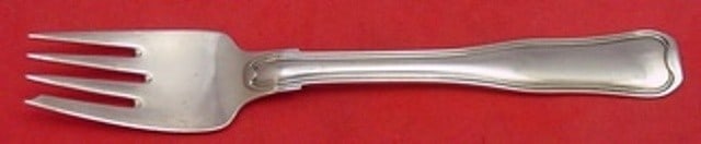 Georg Jensen Old Danish Sterling Silver Salad Fork 4-Tine 6 7/8": Georg Jensen Old Danish Sterling Silver Salad Fork 4-Tine 6 7/8" Elevate your dining experience with this exquisite Old Danish salad fork by Georg Jensen. Crafted from high-quality sterling silver, th