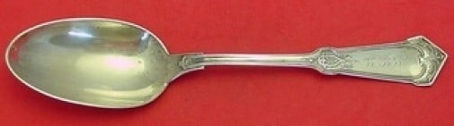 Wood & Hughes Humboldt Sterling Silver Serving Spoon 8 3/8 Inch Antique: Wood & Hughes Humboldt Sterling Silver Serving Spoon 8 3/8 Inch Antique This exquisite serving spoon showcases the elegant Humboldt pattern by Wood & Hughes, crafted from high-quality sterling silver.
