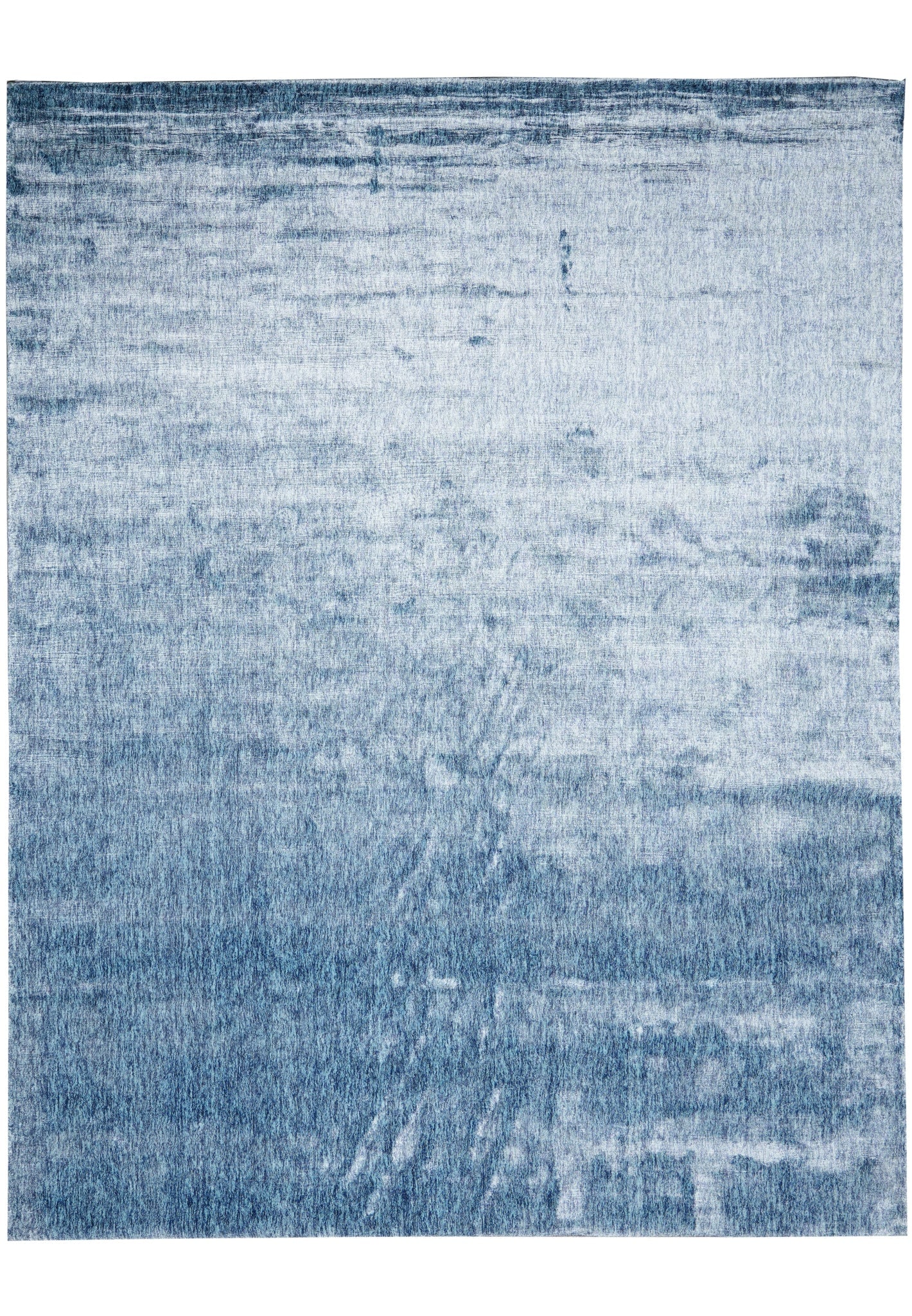 8 x 10.4 Light Blue Solid Modern Handmade Bamboo Silk Rug: 8 x 10.4 Light Blue Solid Modern Handmade Bamboo Silk Rug Free continental US Shipping This modern handmade rug features a solid plain light blue design and is crafted from bamboo silk. The minimalist