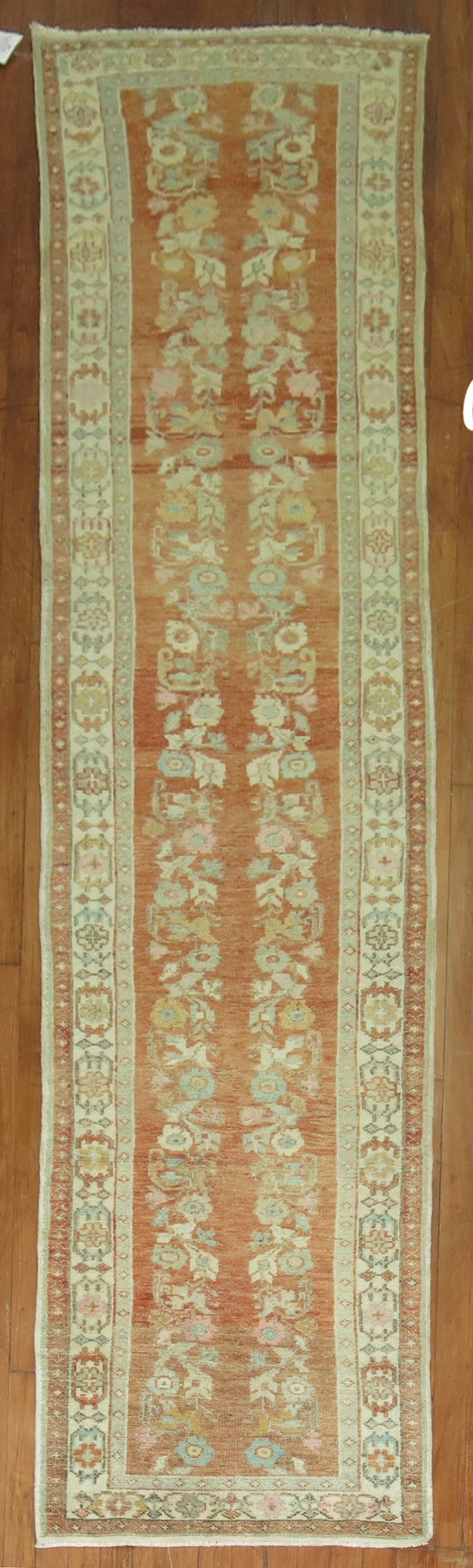 2' 4" x 11' 2" Melas Turkish Runner Peach Floral Rug (1 of 7)