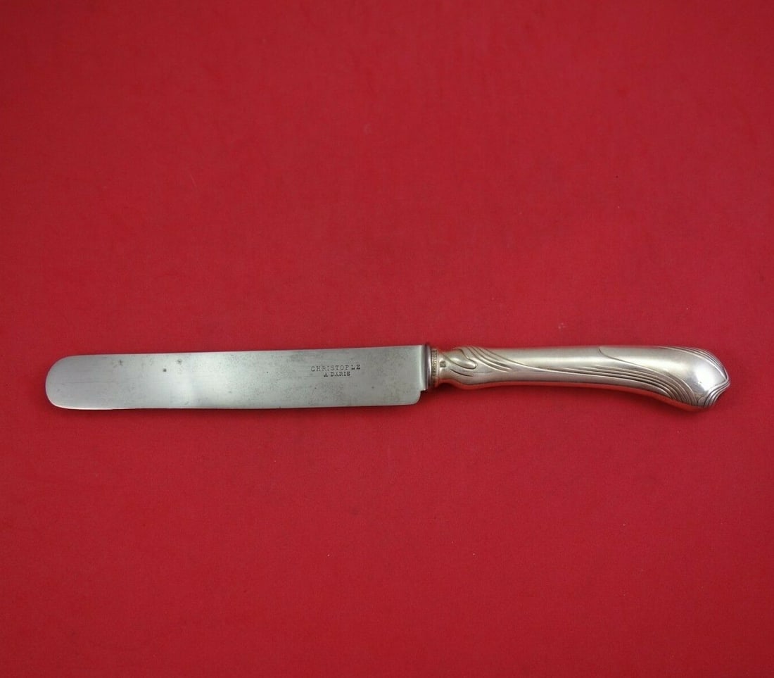Christofle Moderne Gramont Sterling Silver Dinner Knife 10.5 Inch Blunt Blade (1 of 2)