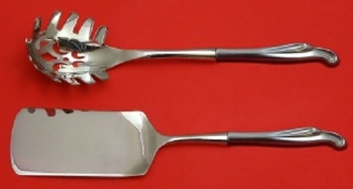 2 Piece Italian Serving Set Stieff Silver Surf Sterling Silver (1 of 1)