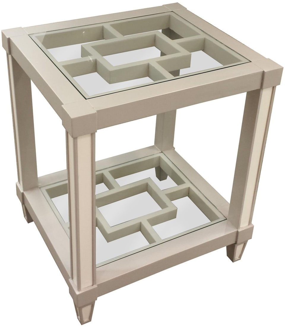 Trade Winds Sanibel White Pedestal Table Transitional Style (1 of 1)