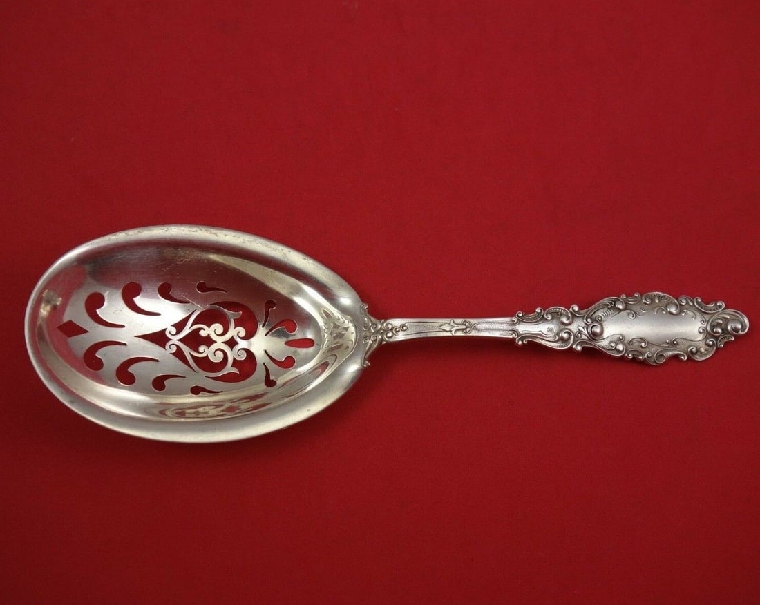 Gorham Luxembourg Sterling Silver Ice Spoon 8 3/4" Monogrammed Serving Piece (1 of 2)