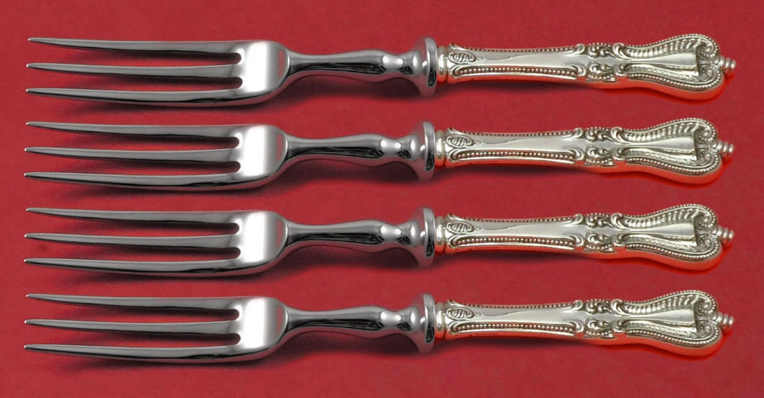 Towle Old Colonial Sterling Silver Fruit Fork Set 4-Piece 6 Inch: Towle Old Colonial Sterling Silver Fruit Fork Set 4-Piece 6 Inch This exquisite 4-piece fruit fork set features the renowned Old Colonial pattern by Towle. Each fork measures 6 inches and is crafted w