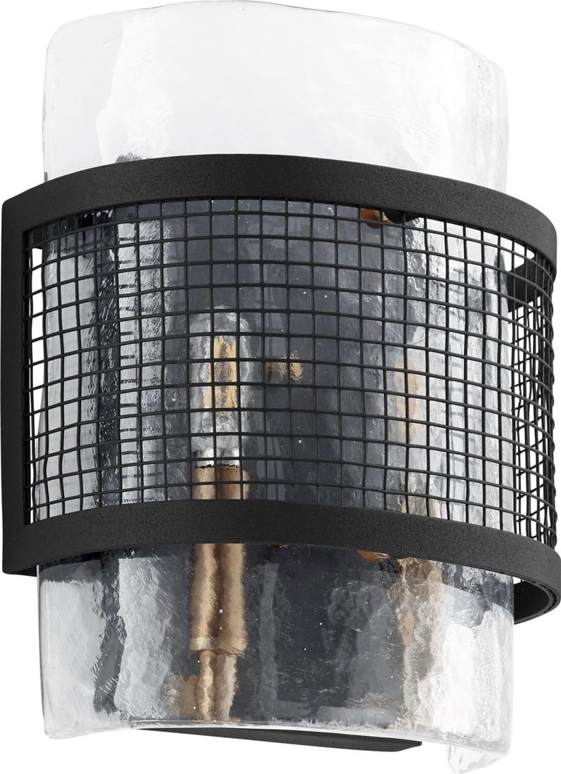 Cyan Panorama Wall Sconce Aged Brass Noir Industrial 2 Bulb (1 of 1)