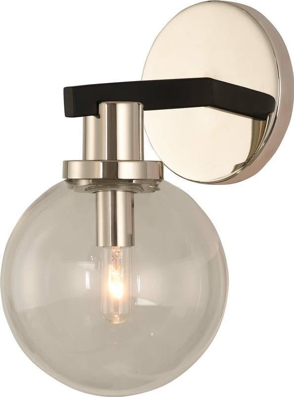 Kalco Cameo Matte Black Wall Sconce Mid-Century Modern 1-Light: Kalco Cameo Matte Black Wall Sconce Mid-Century Modern 1-Light Illuminate your space with this elegant Glass and Steel Wall Sconce, designed in a striking mid-century modern style. Finished in matte b