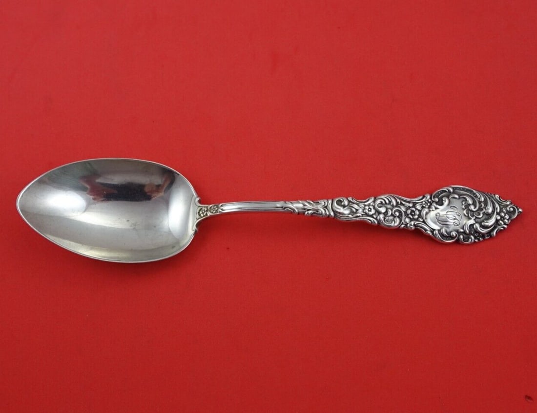 Unger Passaic Sterling Silver Serving Spoon 8 Inch Heirloom: Unger Passaic Sterling Silver Serving Spoon 8 Inch Heirloom Discover the elegance of the Passaic serving spoon by Unger, crafted from high-quality sterling silver. This exquisite piece measures 8 inch