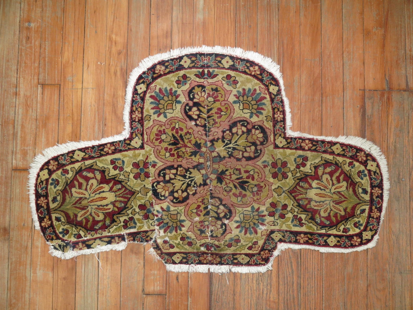 1' 10" x 3' Kerman yastik rug fragment early 19th century (1 of 5)