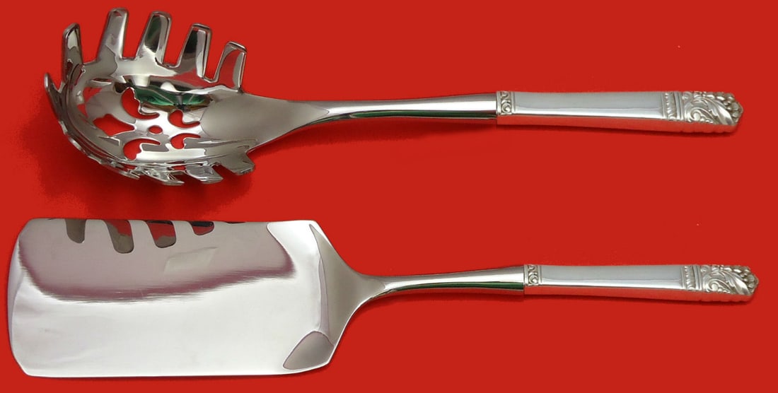 2 Piece Italian Pasta Serving Set Oneida Mansion House Sterling Silver (1 of 1)