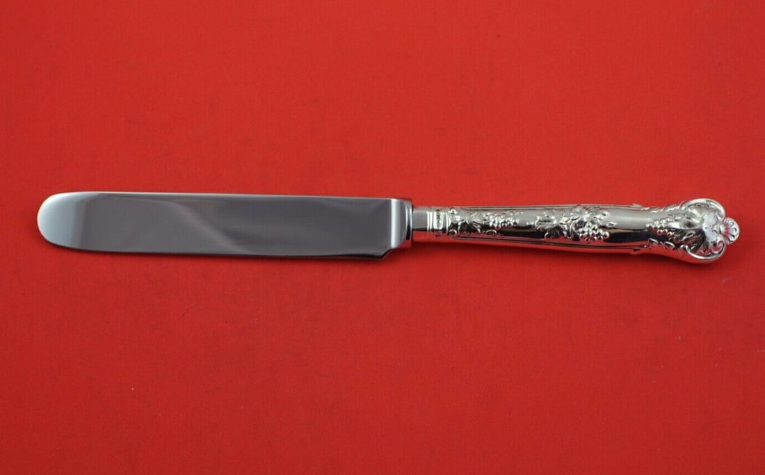 Edward Barnard and Sons Bright Vine Sterling Silver Luncheon Knife 9 Inch: Edward Barnard and Sons Bright Vine Sterling Silver Luncheon Knife 9 Inch Enhance your dining experience with this elegant luncheon knife from the Bright Vine pattern by Edward Barnard and Sons. Craft