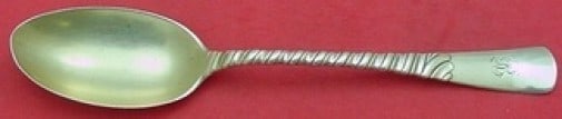Gorham Colonial Sterling Silver Serving Spoon 8.25 Inches Monogrammed: Gorham Colonial Sterling Silver Serving Spoon 8.25 Inches Monogrammed This exquisite serving spoon showcases the Colonial pattern by Gorham, crafted from high-quality sterling silver. Measuring 8 1/4 