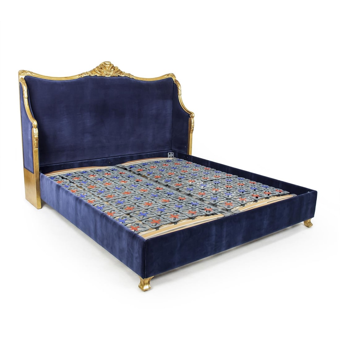 Zentique Georgia Queen Bed Royal Blue English Traditional Style (1 of 4)