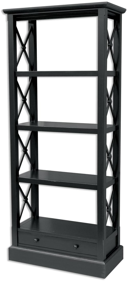 Trade Winds Mahogany Bookcase Room Divider English Traditional 77H (1 of 1)