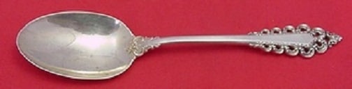 Lunt Florentine Scroll Sterling Silver 8 3/8 Inch Serving Spoon: Lunt Florentine Scroll Sterling Silver 8 3/8 Inch Serving Spoon This exquisite serving spoon features the elegant Florentine Scroll pattern by Lunt, crafted from high-quality sterling silver. Measurin