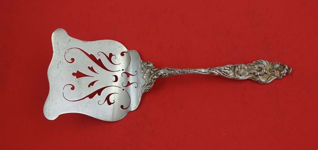 Reed & Barton Les Six Fleurs Sterling Silver Asparagus Server 9.75" (1 of 2)