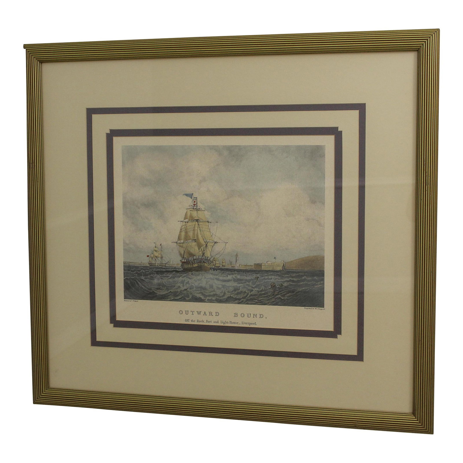Vintage Liverpool Lighthouse Engraving Maritime Art 100 Years Old (1 of 10)