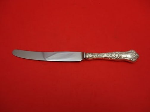 Gorham Meadow Sterling Silver Dinner Knife Monogrammed 9 5/8": Gorham Meadow Sterling Silver Dinner Knife Monogrammed 9 5/8" This exquisite dinner knife features the elegant Meadow pattern by Gorham, crafted from high-quality sterling silver. Measuring 9 5/8 inch