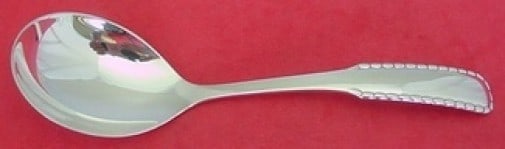 Georg Jensen Rope Sterling Silver Preserve Spoon 6 3/4 in (1 of 2)