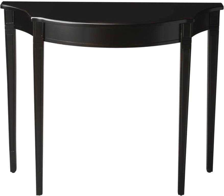 Butler Chester Demilune Console Table Black Licorice Transitional Design (1 of 1)