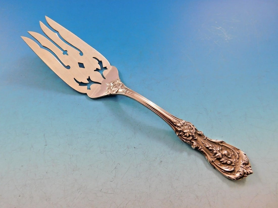 Reed & Barton Francis I Sterling Silver Cold Meat Fork 8 Inch Diamond Piercing: Reed & Barton Francis I Sterling Silver Cold Meat Fork 8 Inch Diamond Piercing This exquisite 8" cold meat fork is crafted from sterling silver and features the elegant Francis I pattern by Reed & Bar