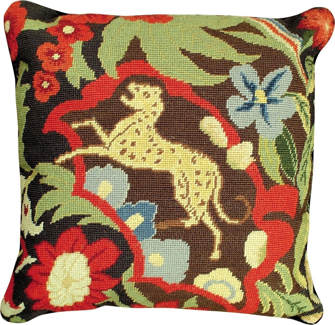 Medieval Style 18x18 Wool Needlepoint Pillow (1 of 1)