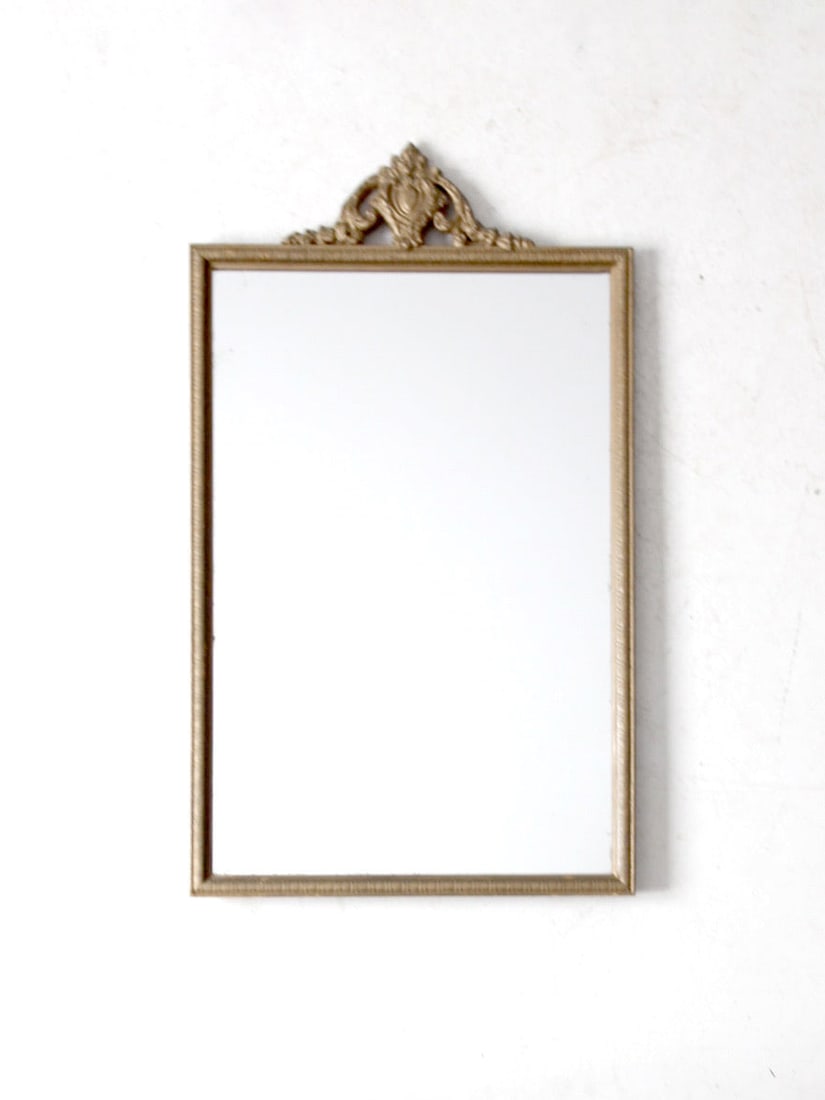 Antique Victorian Gilded Frame Mirror with Crest Detail (1 of 10)