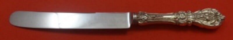 Reed and Barton Francis I Sterling Silver Dinner Knife Blunt Blade 9 3/4: Reed and Barton Francis I Sterling Silver Dinner Knife Blunt Blade 9 3/4 A Reed and Barton Francis I dinner knife in sterling silver with a hollow handle and blunt silverplate blade. It is not monogra