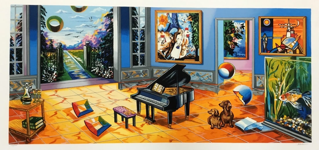 Alexander Astahov Loving Moments Limited Edition Signed Serigraph 2000: Alexander Astahov Loving Moments Limited Edition Signed Serigraph 2000 This limited edition serigraph titled "Loving Moments" by artist Alexander Astahov captures the essence of expressionism in a stu