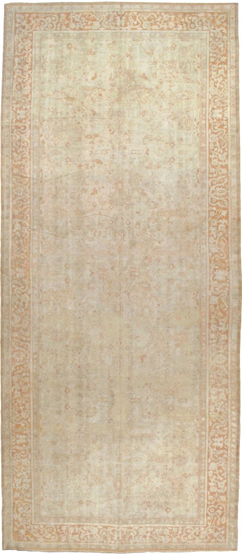 9' 5" x 22' Early 20th Century Ghiordes Gallery Rug: 9' 5" x 22' Early 20th Century Ghiordes Gallery Rug Early 20th century Turkish Ghiordes rug in a gallery oversize format. This pre-owned rug is identified as a Ghiordes type. Specifications Origin: Tu