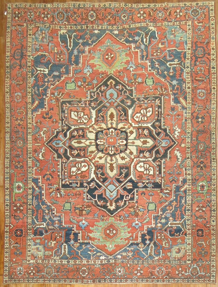 9' 11" x 14' 1" Persian Serapi Heriz Room Rug (1 of 7)