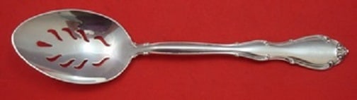 Towle Fontana Sterling Silver Pierced Serving Spoon 8.5 Inch Vintage: Towle Fontana Sterling Silver Pierced Serving Spoon 8.5 Inch Vintage This exquisite serving spoon features the elegant Fontana pattern by Towle, crafted from high-quality sterling silver. Measuring 8 