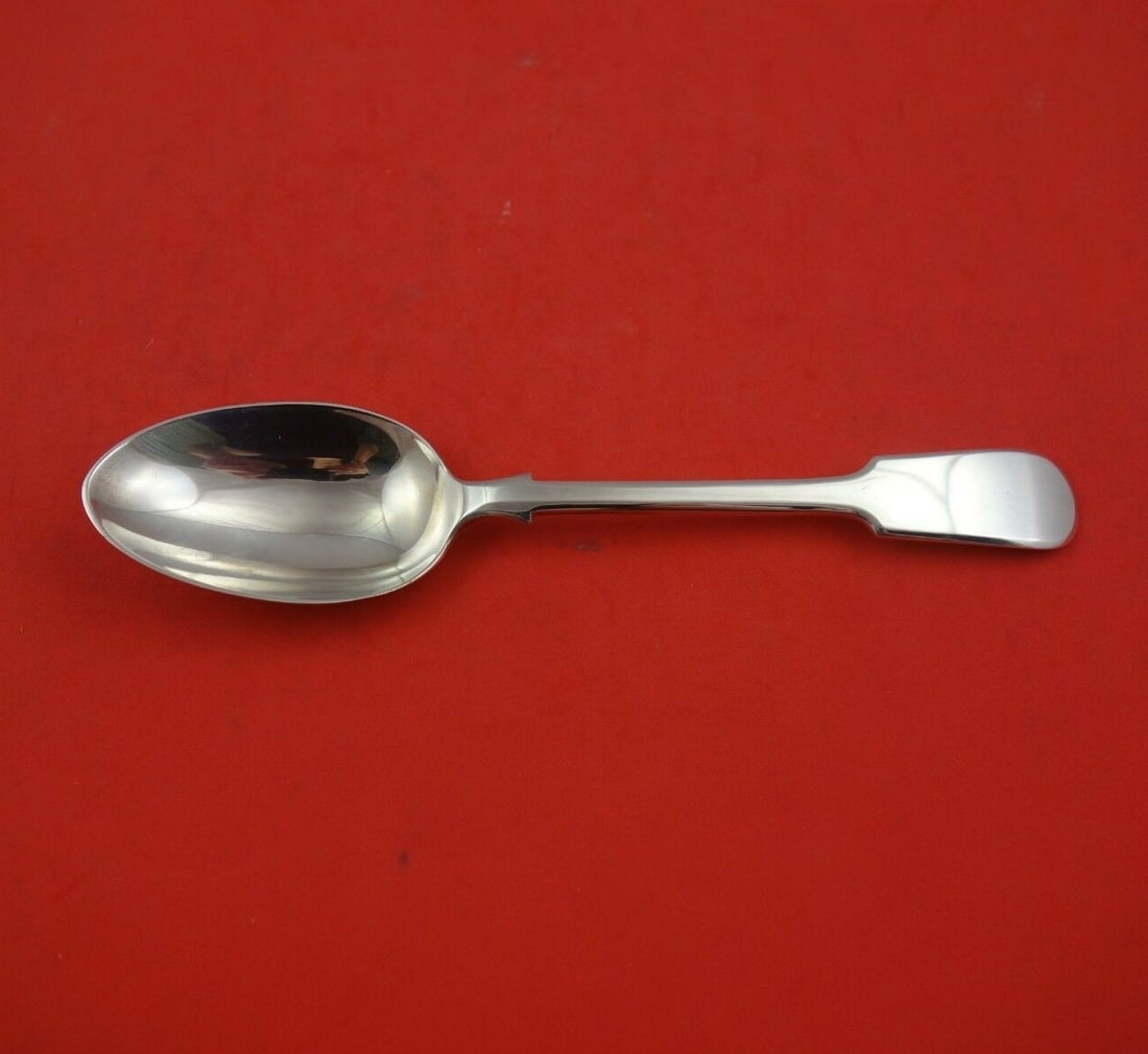 James Robinson Fiddle Pattern Sterling Silver Dessert Spoon 7 Inch: James Robinson Fiddle Pattern Sterling Silver Dessert Spoon 7 Inch This exquisite 7" dessert spoon features the Fiddle pattern by renowned maker James Robinson. Crafted from high-quality sterling silv