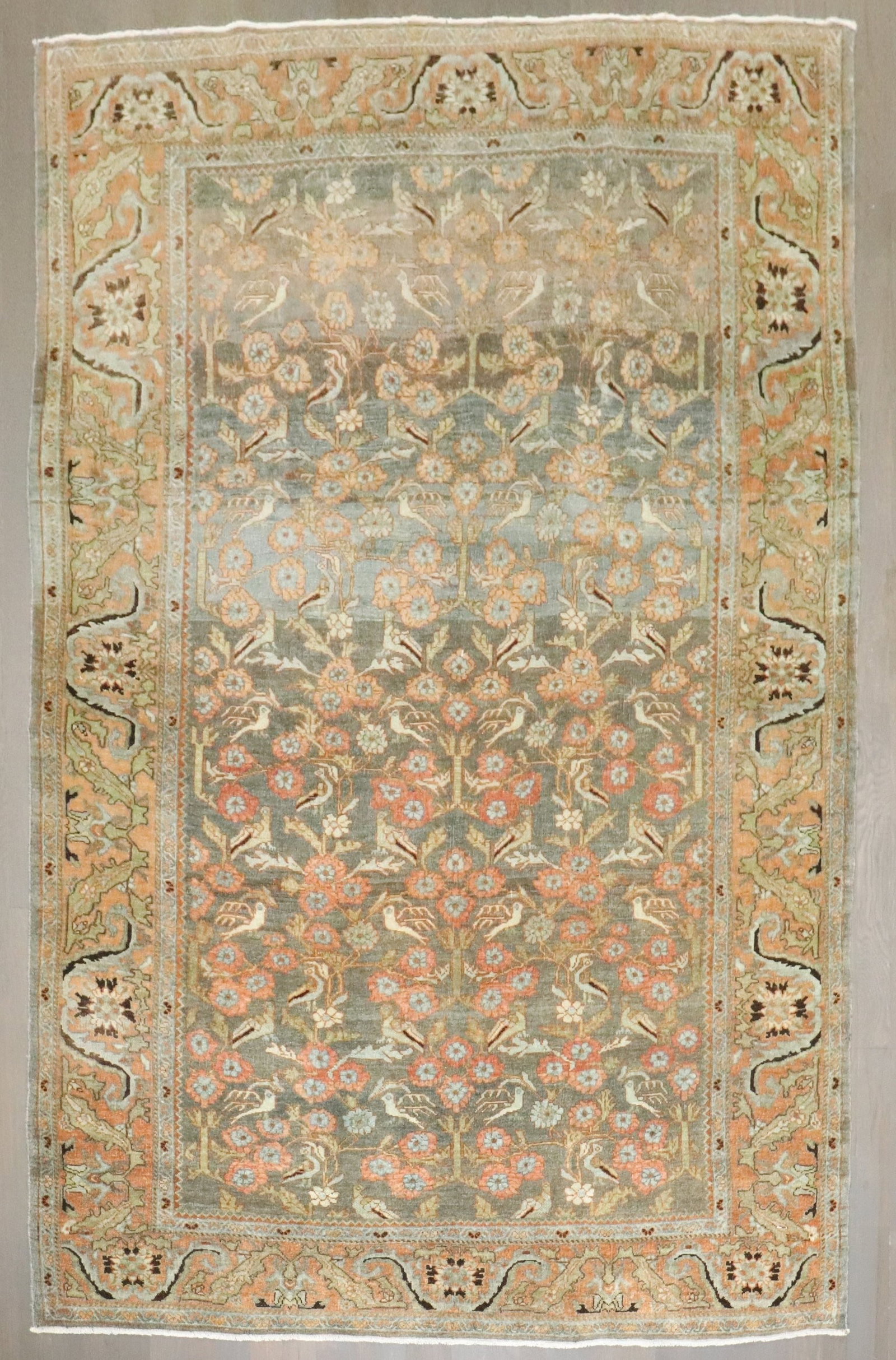 4' 7" x 6' 9" Persian Bidjar Accent Rug Floral Motif (1 of 7)