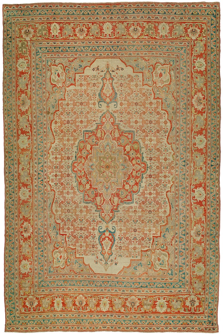 9' 10" x 15' Persian Doroksh Room Rug late 19th century (1 of 7)