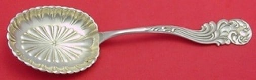 Frank Whiting Marquis Sterling Silver Berry Spoon Flower Design 8 3/8": Frank Whiting Marquis Sterling Silver Berry Spoon Flower Design 8 3/8" This exquisite berry spoon from the Marquis pattern by Frank Whiting is crafted from high-quality sterling silver. The bowl featu